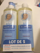 法国Klorane婴儿洗发沐浴露二合一500ml*2 一对装
