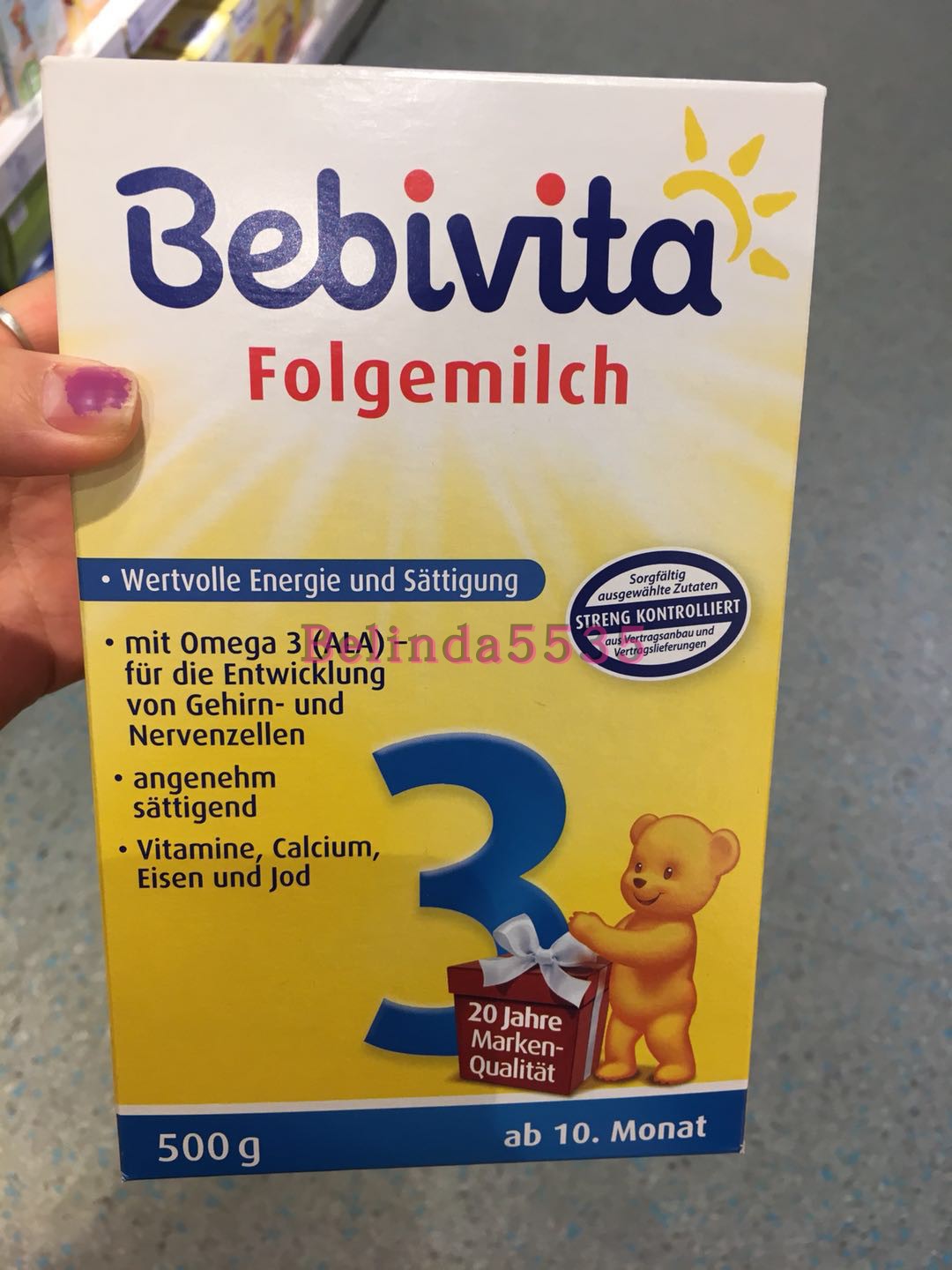 德国bebivita贝维他奶粉3段 500克