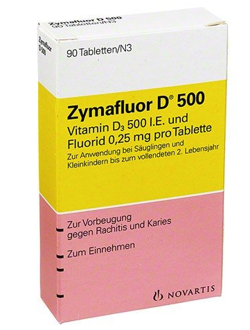 德国进口诺华 D500 VD维生素D钙片 含氟婴儿90粒