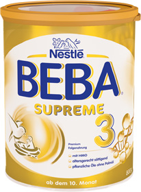 德国Nestlé雀巢BEBA贝巴奶粉至尊版3段（10个月以上）800g