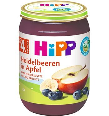 德国喜宝HIPP 有机免敏蓝莓苹果泥 4M 190g
